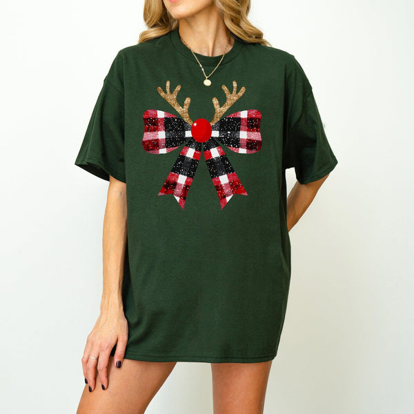 Weihnachtliches Coquette Schleifen-Shirt | Festliches T-Shirt-FaceeCo