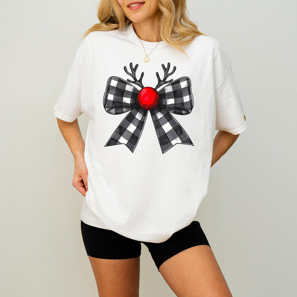 Weihnachtliches Coquette Schleifen-Shirt | Festliches T-Shirt-FaceeCo