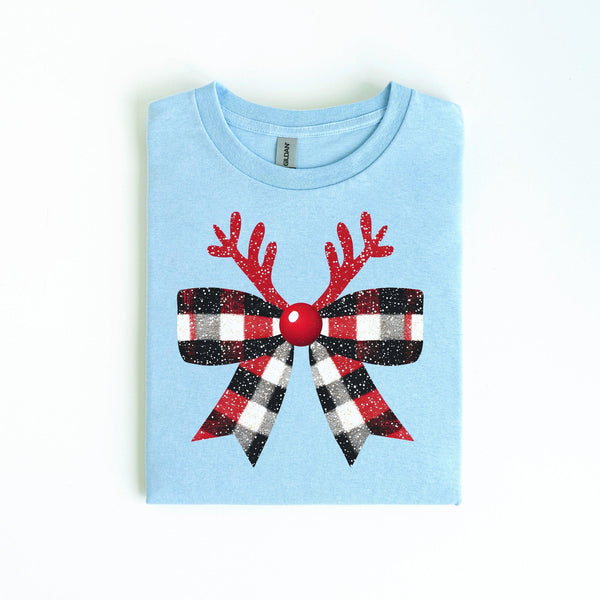 Weihnachtliches T-Shirt | Coquette Schleifen-Shirt-FaceeCo