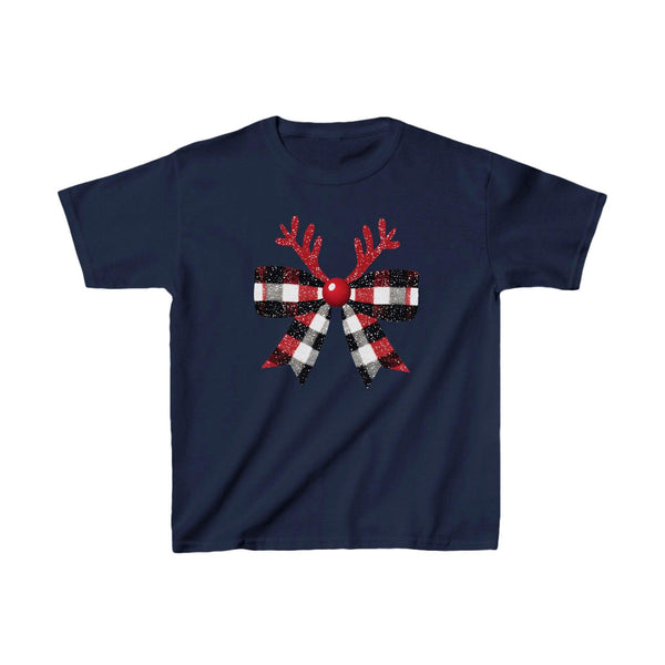 Weihnachts-Coquette Schleife Kinder-Shirt | Niedliches Festliches T-Shirt für Kinder-FaceeCo