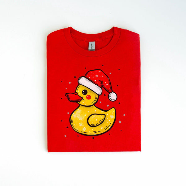 Weihnachts-Quietscheente-Shirt | Lustiges Tier-Weihnachtsshirt-FaceeCo