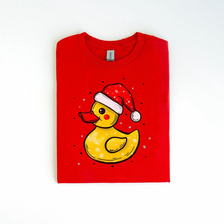 Weihnachts-Quietscheente-Shirt | Lustiges Tier-Weihnachtsshirt-FaceeCo