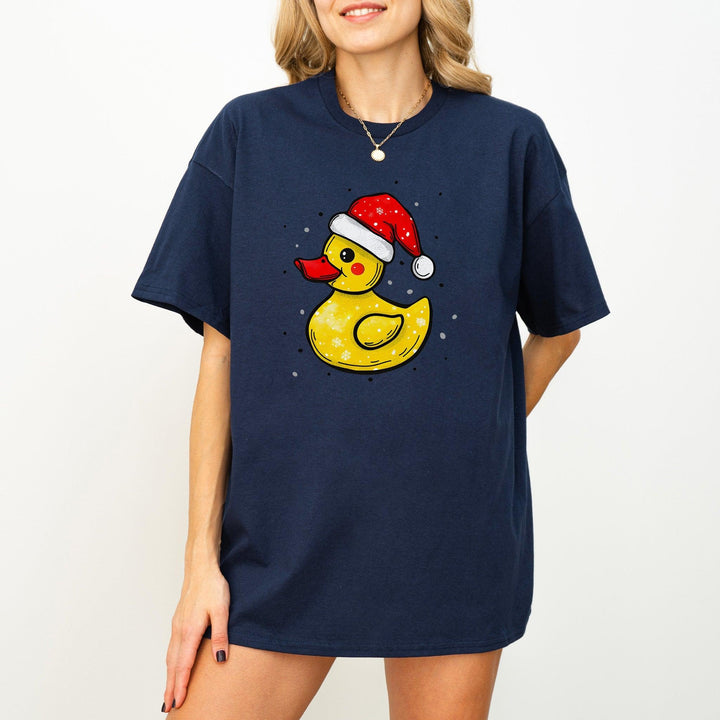 Weihnachts-Quietscheente-Shirt | Lustiges Tier-Weihnachtsshirt-FaceeCo
