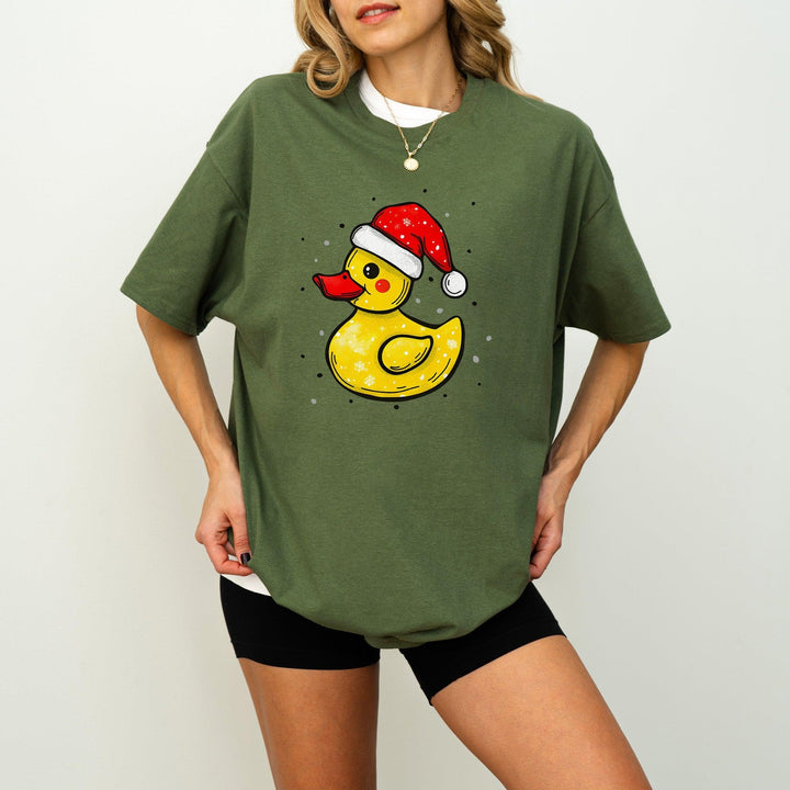 Weihnachts-Quietscheente-Shirt | Lustiges Tier-Weihnachtsshirt-FaceeCo
