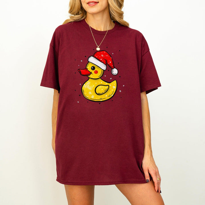Weihnachts-Quietscheente-Shirt | Lustiges Tier-Weihnachtsshirt-FaceeCo