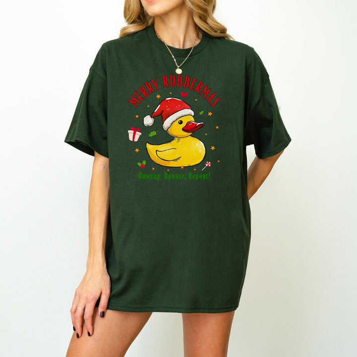 Weihnachts-Quietscheente T-Shirt | Lustiges Geschenk für Entenliebhaber-FaceeCo
