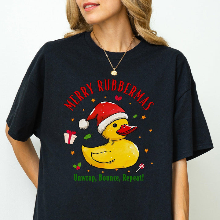 Weihnachts-Quietscheente T-Shirt | Lustiges Geschenk für Entenliebhaber-FaceeCo