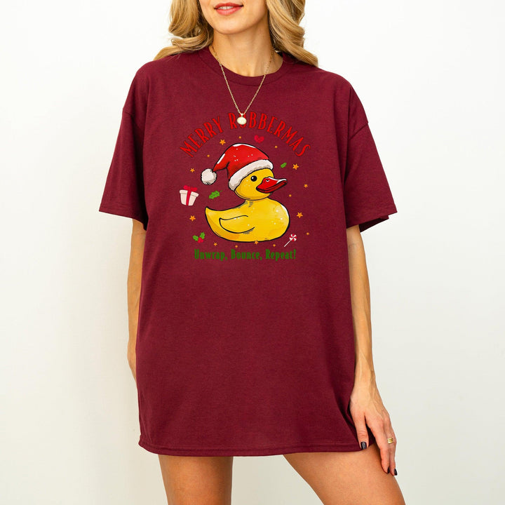 Weihnachts-Quietscheente T-Shirt | Lustiges Geschenk für Entenliebhaber-FaceeCo