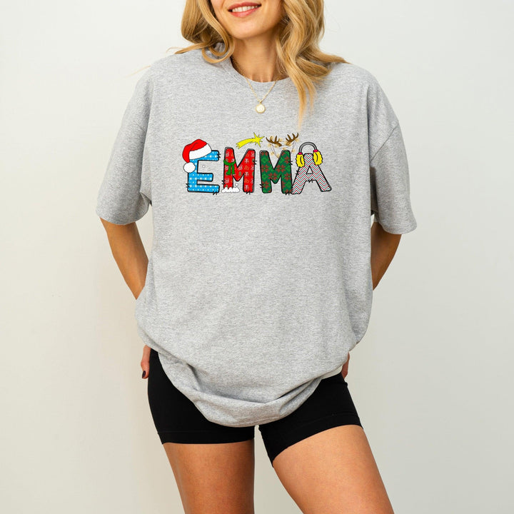 Weihnachts-Shirt mit personalisiertem Namen-FaceeCo