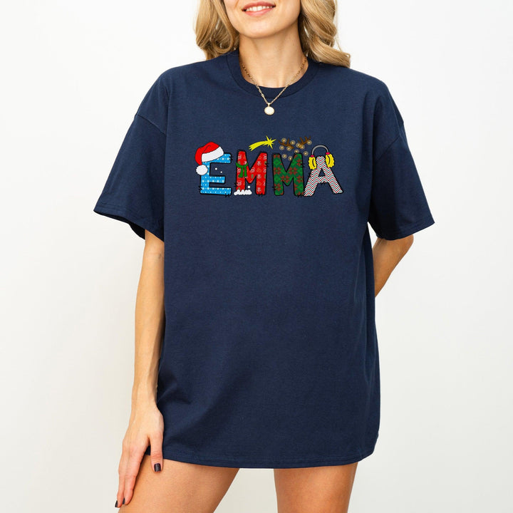 Weihnachts-Shirt mit personalisiertem Namen-FaceeCo