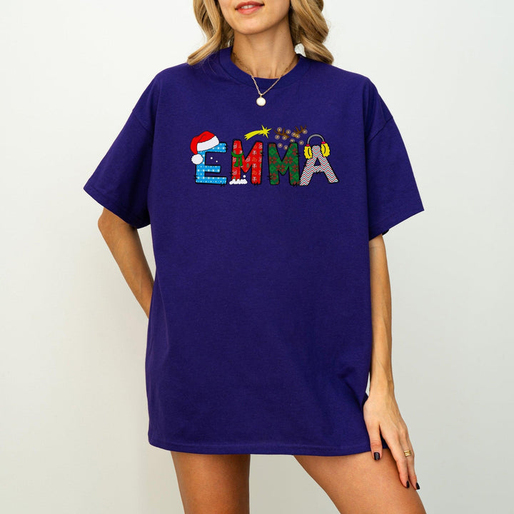 Weihnachts-Shirt mit personalisiertem Namen-FaceeCo