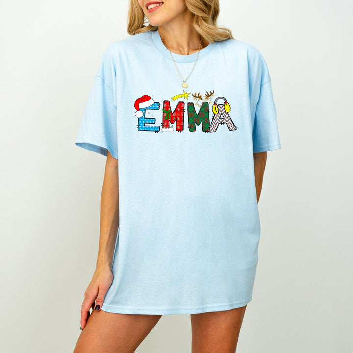 Weihnachts-Shirt mit personalisiertem Namen-FaceeCo