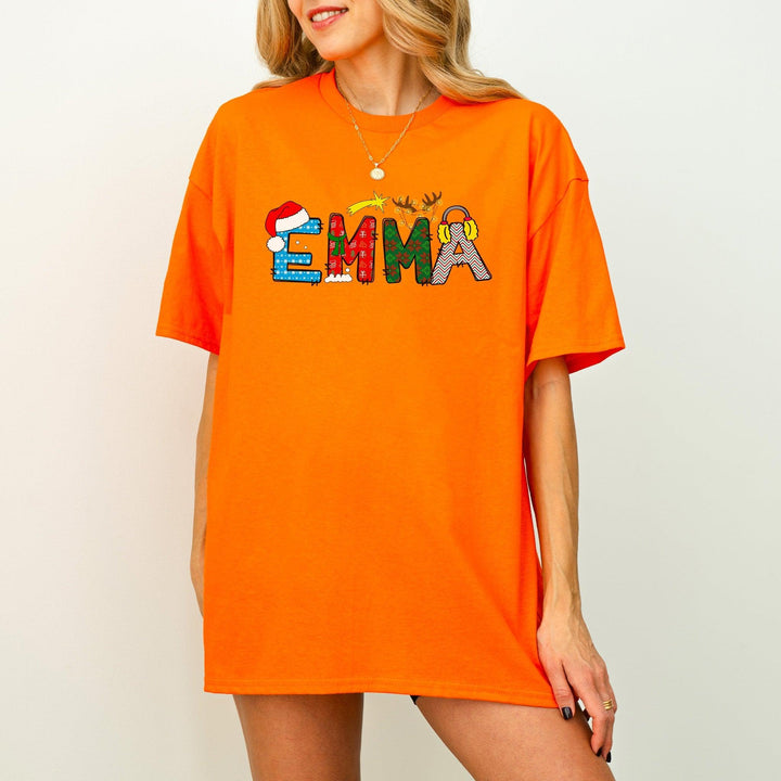 Weihnachts-Shirt mit personalisiertem Namen-FaceeCo
