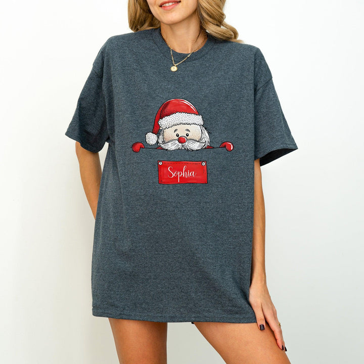 Weihnachtsmann-Shirt mit Namen | Personalisierte T-Shirt-FaceeCo