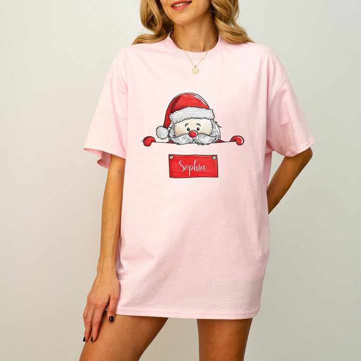 Weihnachtsmann-Shirt mit Namen | Personalisierte T-Shirt-FaceeCo