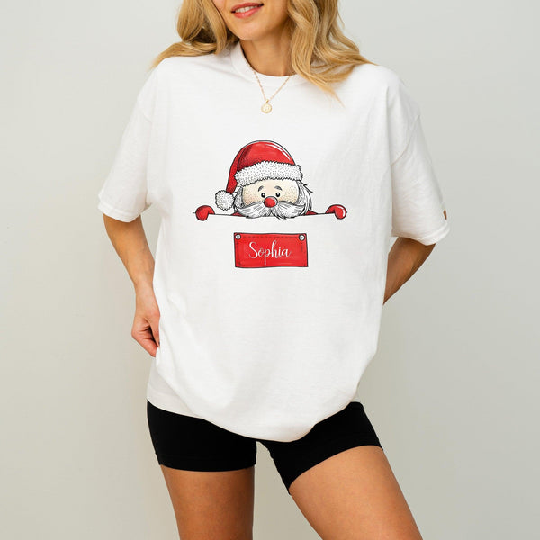Weihnachtsmann-Shirt mit Namen | Personalisierte T-Shirt-FaceeCo