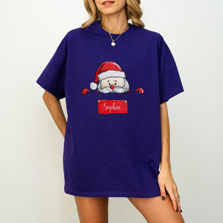 Weihnachtsmann-Shirt mit Namen | Personalisierte T-Shirt-FaceeCo