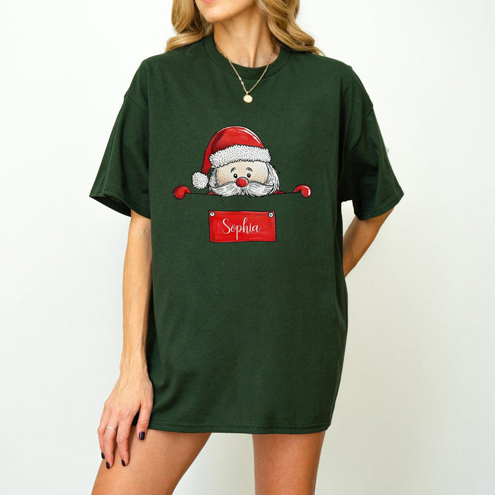 Weihnachtsmann-Shirt mit Namen | Personalisierte T-Shirt-FaceeCo
