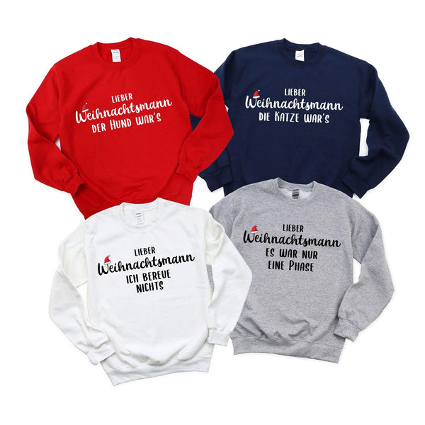 Weihnachtspullover mit vielen Sprüchen| "Lieber Weihnachtsman..." Sweatshirt-FaceeCo