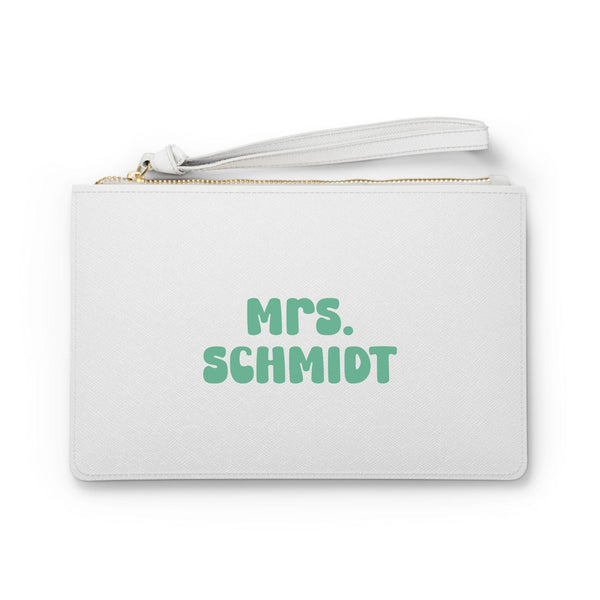 Weiße Braut Handtasche mit Namen-FaceeCo