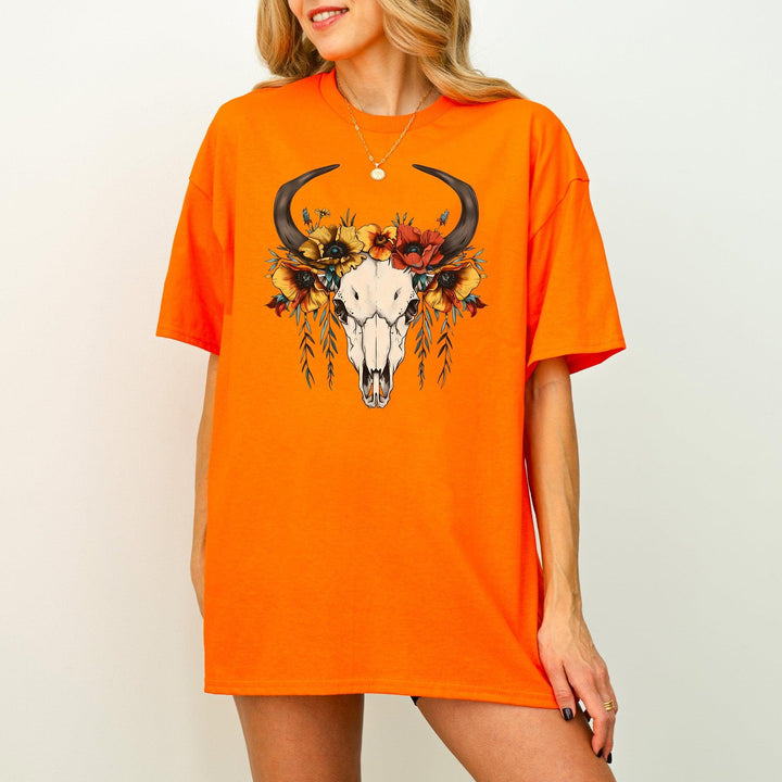 Western Kuhschädel T-Shirt | Boho-Shirt-FaceeCo