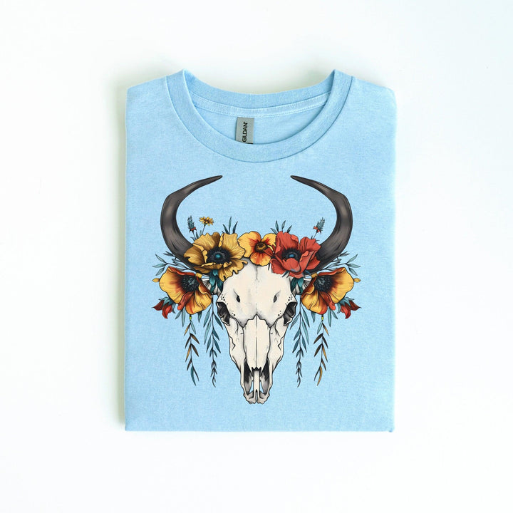 Western Kuhschädel T-Shirt | Boho-Shirt-FaceeCo